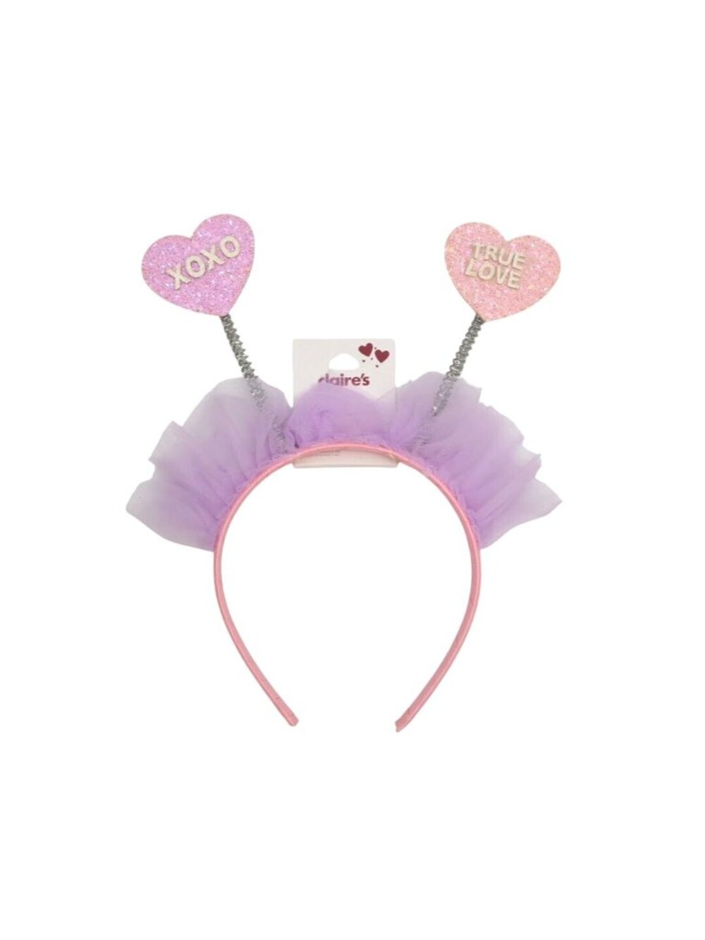 Claires Bopper Headband Glitter Heart Love Messages Valentines Day